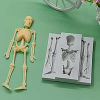 Силіконова форма Скелет 112 на 97 мм сірий