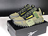 Чоловічі термо кросівки Reebok Zig Kinetica Edge Khaki Хакі Рібок Зіг Кінетика Едж водонепроникний текстиль еврозима, фото 3