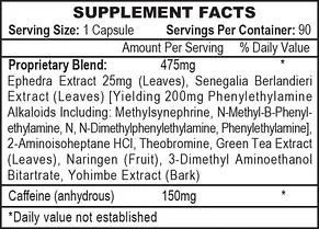 Жироспалювач Hi-Tech Pharmaceuticals Stimerex Hardcore with Ephedra 90 caps | 100 KG – Спортивне харчування, фото 2