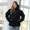 Куртка жіноча зимова 46-48, 50-52  чорний, фото 4