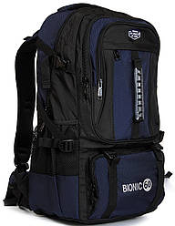 Рюкзак туристичний на 60 літрів тканинний Power In Eavas 1085 синій нейлон 60 х 35 х 20 см