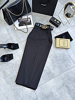 Женская юбка-миди, Тканина: костюмка Цвет: черный Размер: 42/44, 44/46