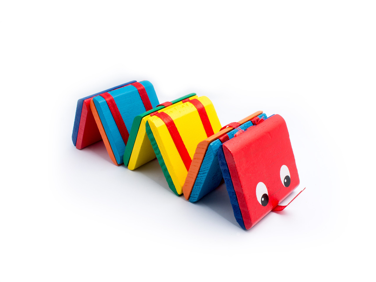 Дитяча дерев'яна іграшка 2в1 книга - змійка