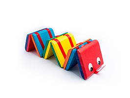 Дитяча дерев'яна іграшка 2в1 книга - змійка