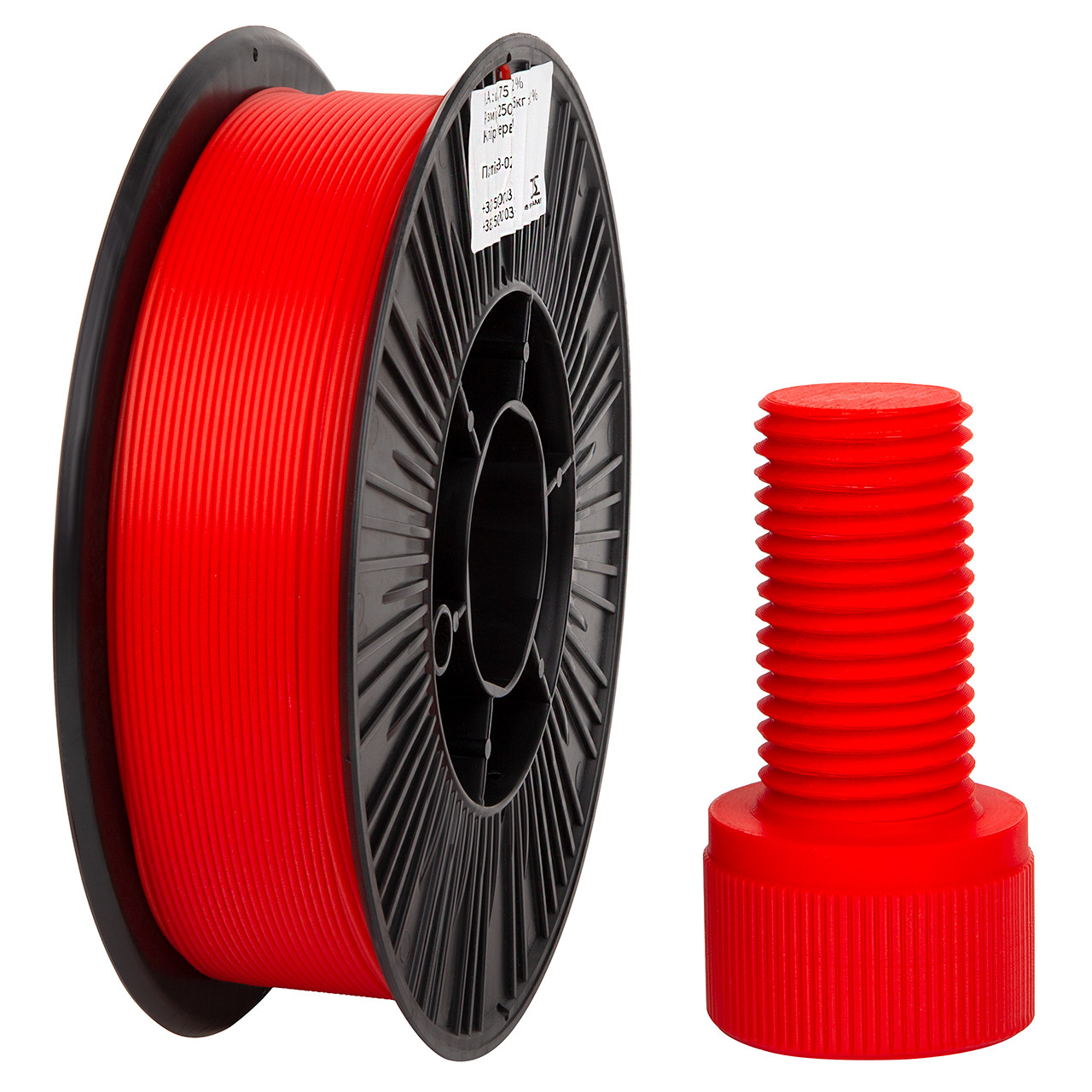 Пластик DSF PLA Red, Classic Spool, 1.75мм, 0.75кг, 250м, H200-240°C, B50-85°C, Червоний філамент для 3Д-друку, фото 1