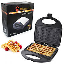 Електровафельниця для тонких вафель, Якісна побутова вафельниця, Функціональна вафельниця LM-82, фото 5