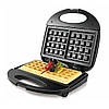 Електровафельниця для тонких вафель, Якісна побутова вафельниця, Функціональна вафельниця LM-82, фото 7