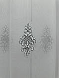 Тюль на основі бамбука з вишивкою. Колір: сірий, фото 7