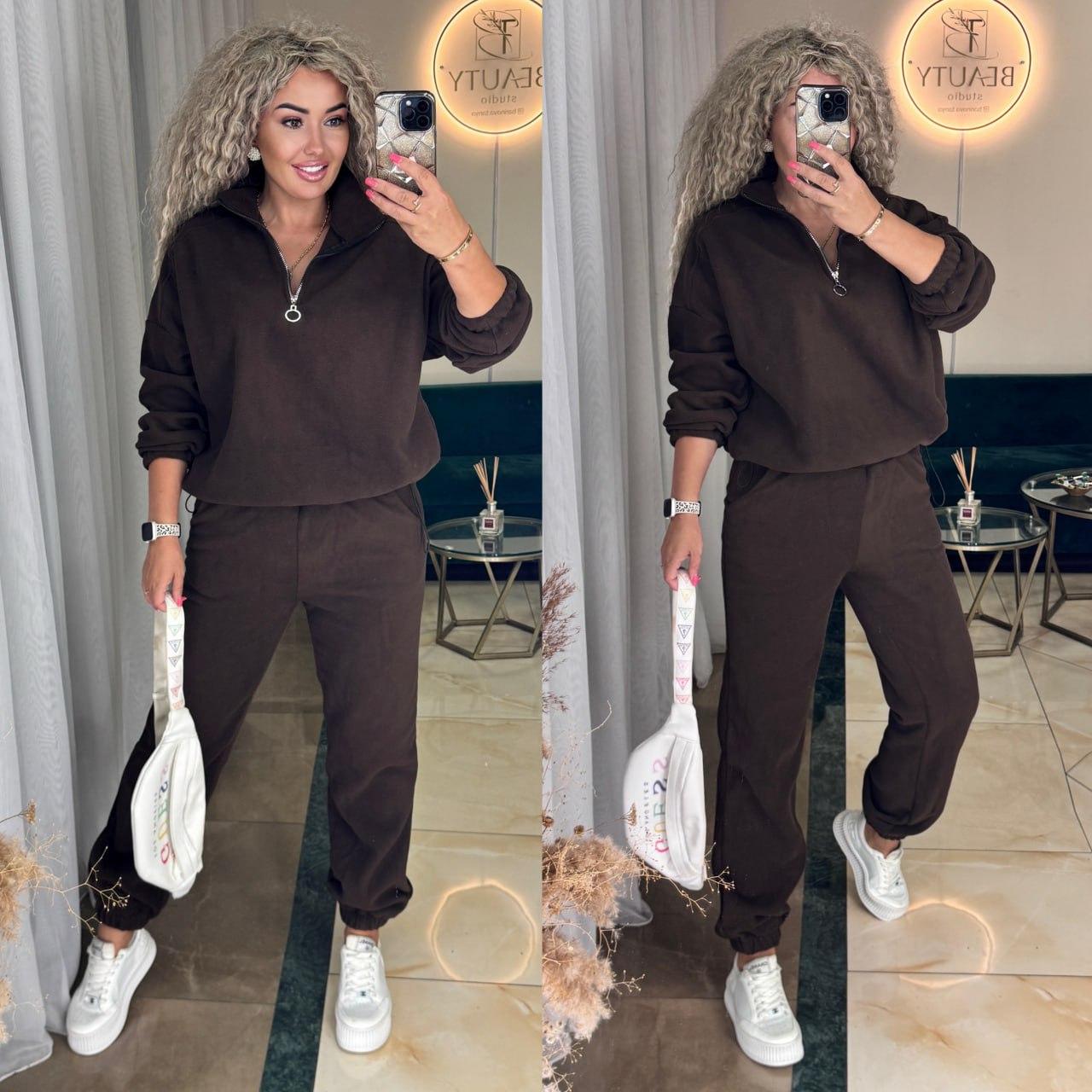 Теплий костюм SC6032 Коричневий S/M, фото 1