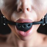 Чорний кляп куля в рот для рольових ігор, Кляп із силікону з отворами, БДСМ аксесуар, Інтимні іграшки, фото 2