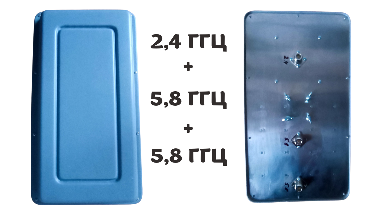 Антена патч Energy 2,4+5,8+5,8 Ггц N-type