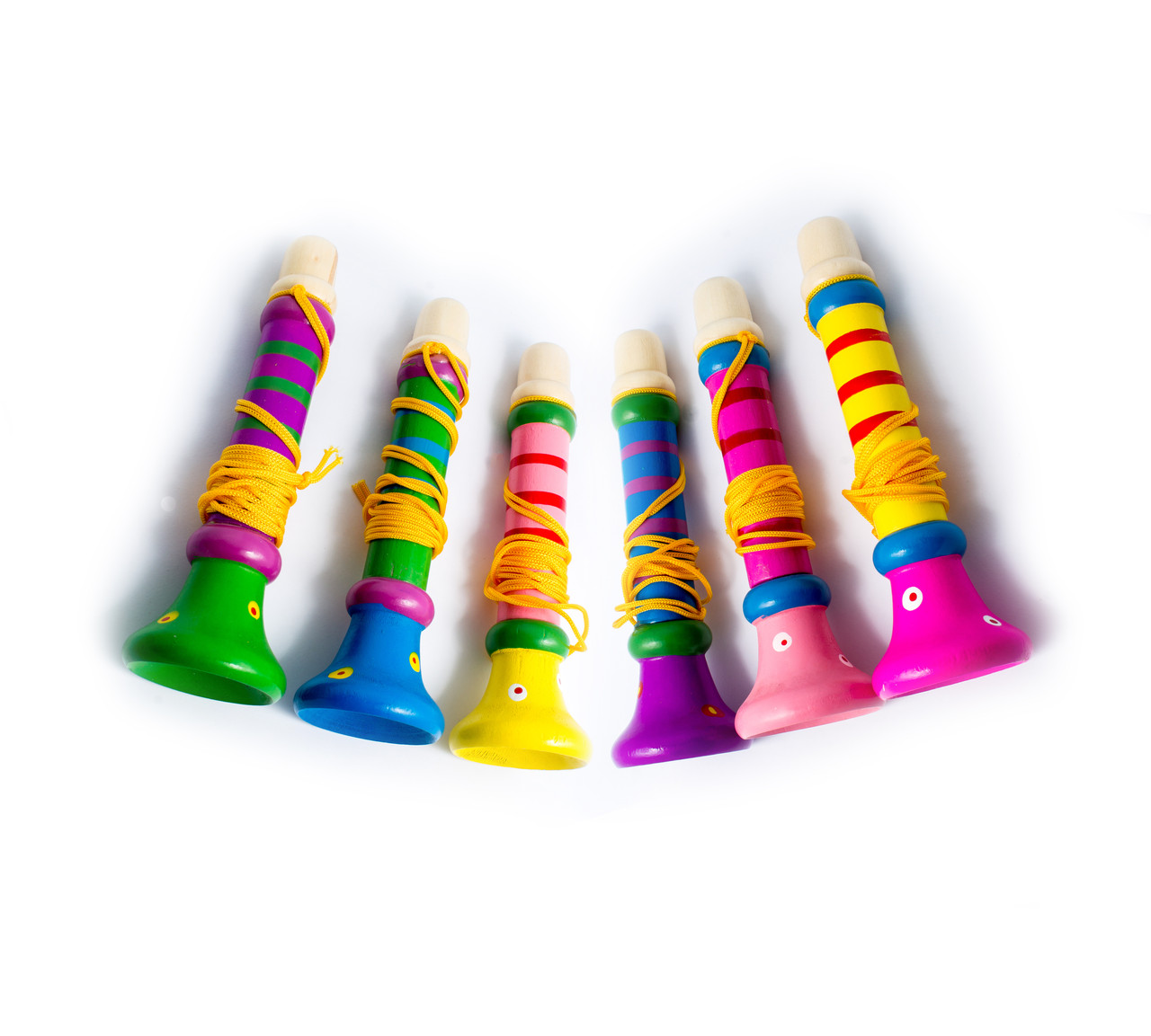 Дитячі дерев'яні дудки великі