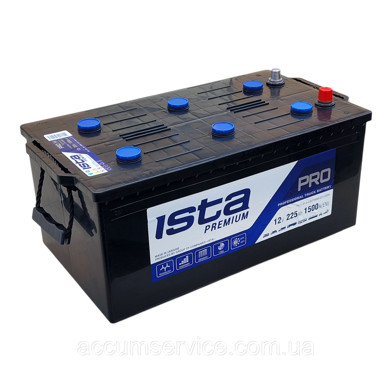 Акумулятор ISТА PREMIUM 6СТ-225 А1 (225/46-02)