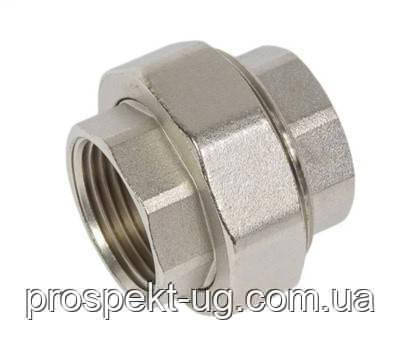 Американка нержавіюча Ду50 (2") ВВ AISI 304 ущільнення PTFE, фото 1