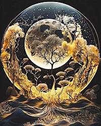 Картина стразами My Art Під місячним сяйвом із голограмними стразами (MRT-TNG1740) 40 х 50 см (На підрамнику)