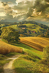 Картина зі страз My Art Перед грозою у полі з голограмними стразами (MRT-TNG1770) 40 х 60 см (На підрамнику)