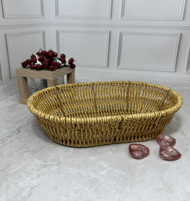 Плетений овальний кошик Helios для хліба та столового приладдя 20 см (7349), фото 1