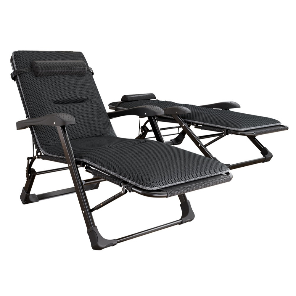 Розкладне крісло шезлонг садовий + матрац WCG FCB-S07PM