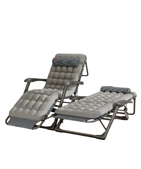 Розкладне крісло шезлонг садовий із подушкою WCG FCB-S01PP