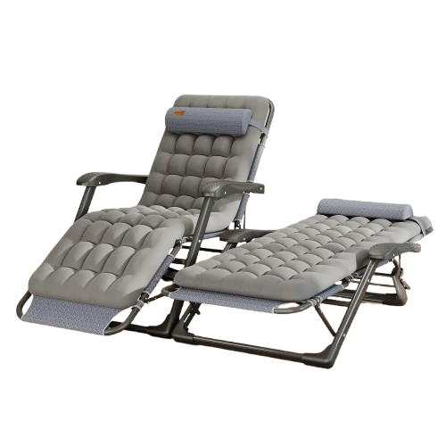 Розкладне крісло шезлонг садовий із подушкою WCG FCB-S03PP