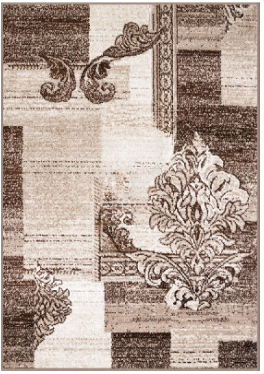 Килим 1х2 "Бежевий вензель" Cappuccino 16009/12