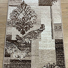 Приліжковий килим 0,80х1,50 "Бежевий вензель" Cappuccino 16009/12, фото 3