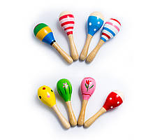 Маракаси музичні дерев'яні маленькі різні малюнки