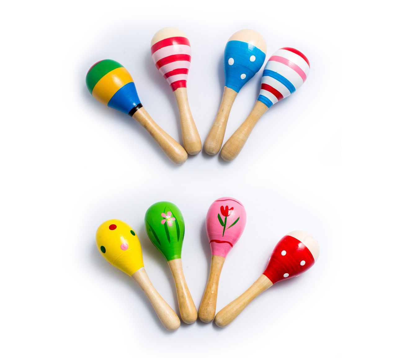 Маракаси музичні дерев'яні маленькі різні малюнки