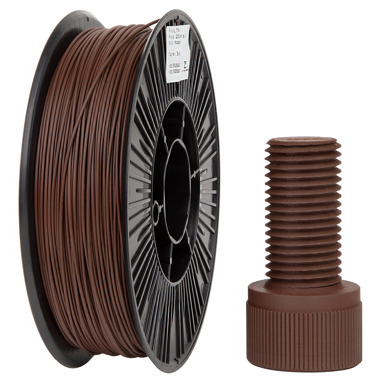 філамент для 3D-друку DSF PLA Brown, Classic Spool, 1.75мм, 0.75кг, 250м