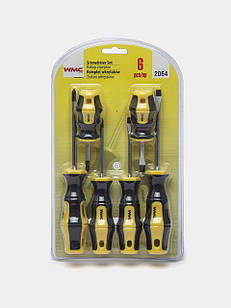 Набір викруток 6пр. (SL: 5х75мм, 6х100мм, 6х38мм; PH: 1х75мм, 2х100мм, 2х38мм), в блістері