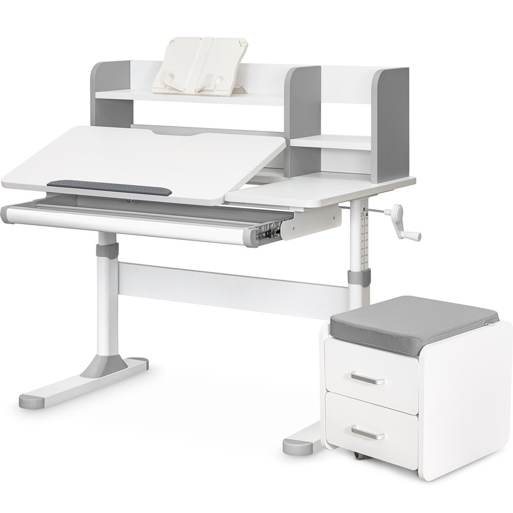 Комплект (S) Evo-Kids TH-330 Grey (парта + тумба) (арт. TH-330 + BD C3_GREY)