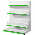 Стелаж для книг, газет, журналів 1600*1200 мм, приставний стелаж торговий, стелаж для книжок в магазин, торговий книжковий стелаж, фото 5