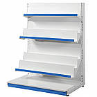 Стелаж для книг, газет, журналів 1600*1200 мм, приставний стелаж торговий, стелаж для книжок в магазин, торговий книжковий стелаж, фото 3