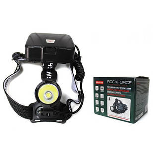 Ліхтар світлодіодний акумуляторний налобний (10W LED, 1500Lm,, 2000mAh, зарядка12V, час раб.4ч, час