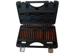 Набір біт 40пр. 3/8" з бітотримачами (Torx: T20,T55; Hex: H12,H4мм; Spline: M12,M5) у пластиковому кейсі