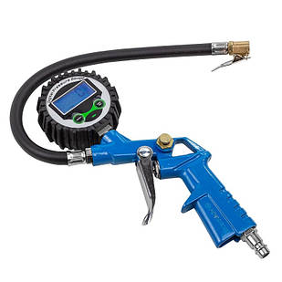 Пістолет для підкачки шин з цифровим манометром і шлангом, в блістері