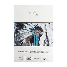 Склейка для акрилу PRO CREATE А4, 420г/м2, 10л, білий папір, SMILTAINIS