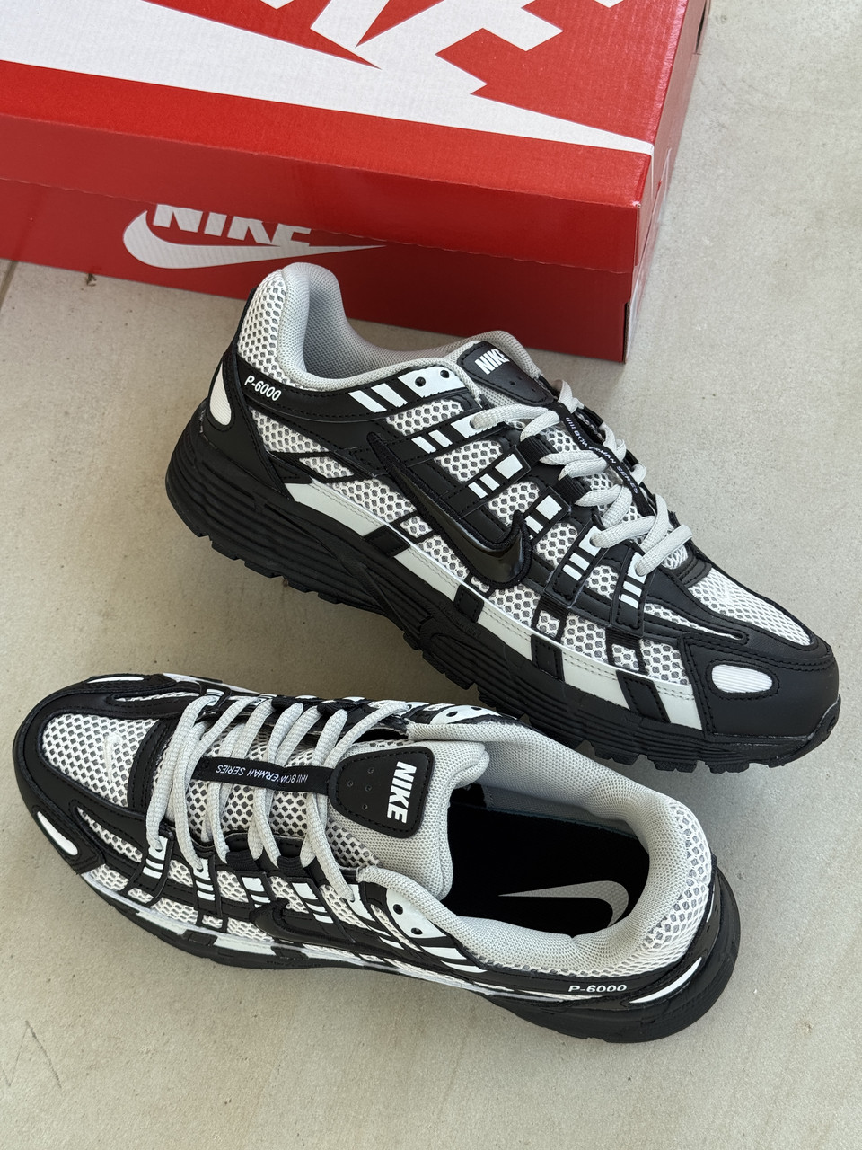 Чоловічі кросівки Nike P6000 Grey Black Найк П6000 сірі з чорним шкіра сітка чоловіче взуття демісезон