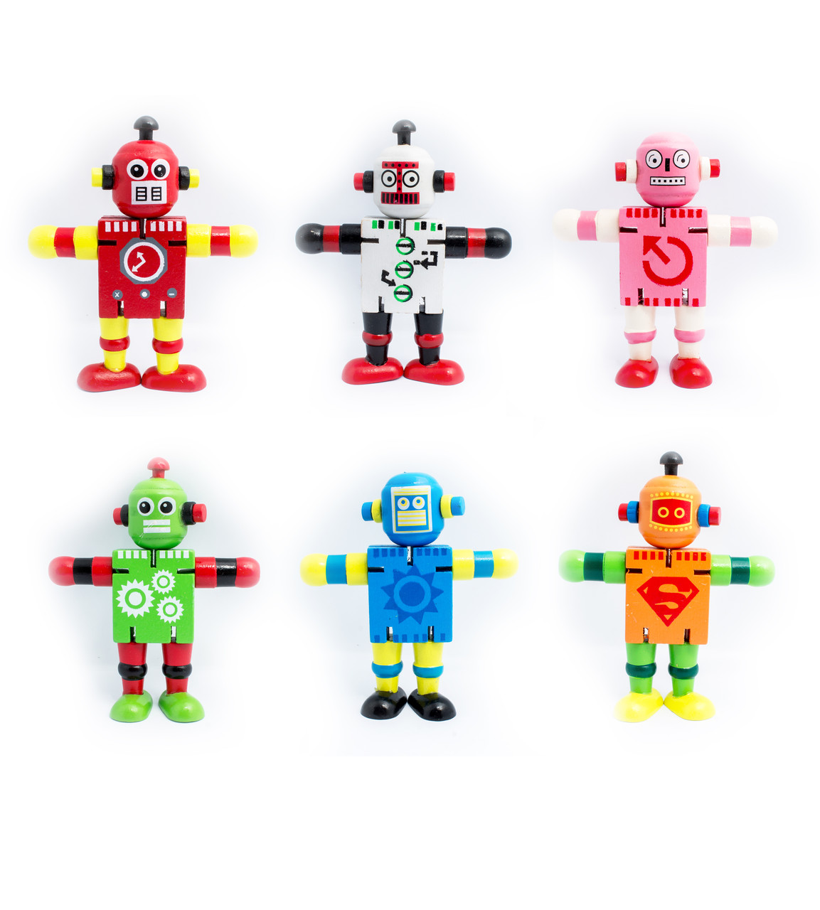 Дитяча дерев'яна іграшка робот