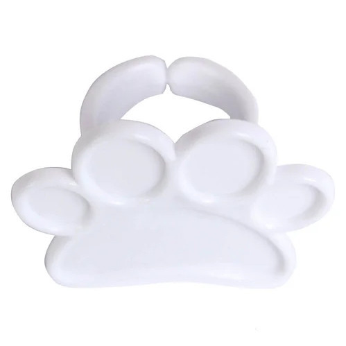 Біла плітра на кільці "лапка" для клею при нарощуванні вій, фарби для брів, гель лаку, фото 1