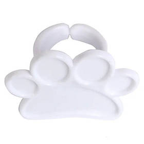 Біла плітра на кільці "лапка" для клею при нарощуванні вій, фарби для брів, гель лаку