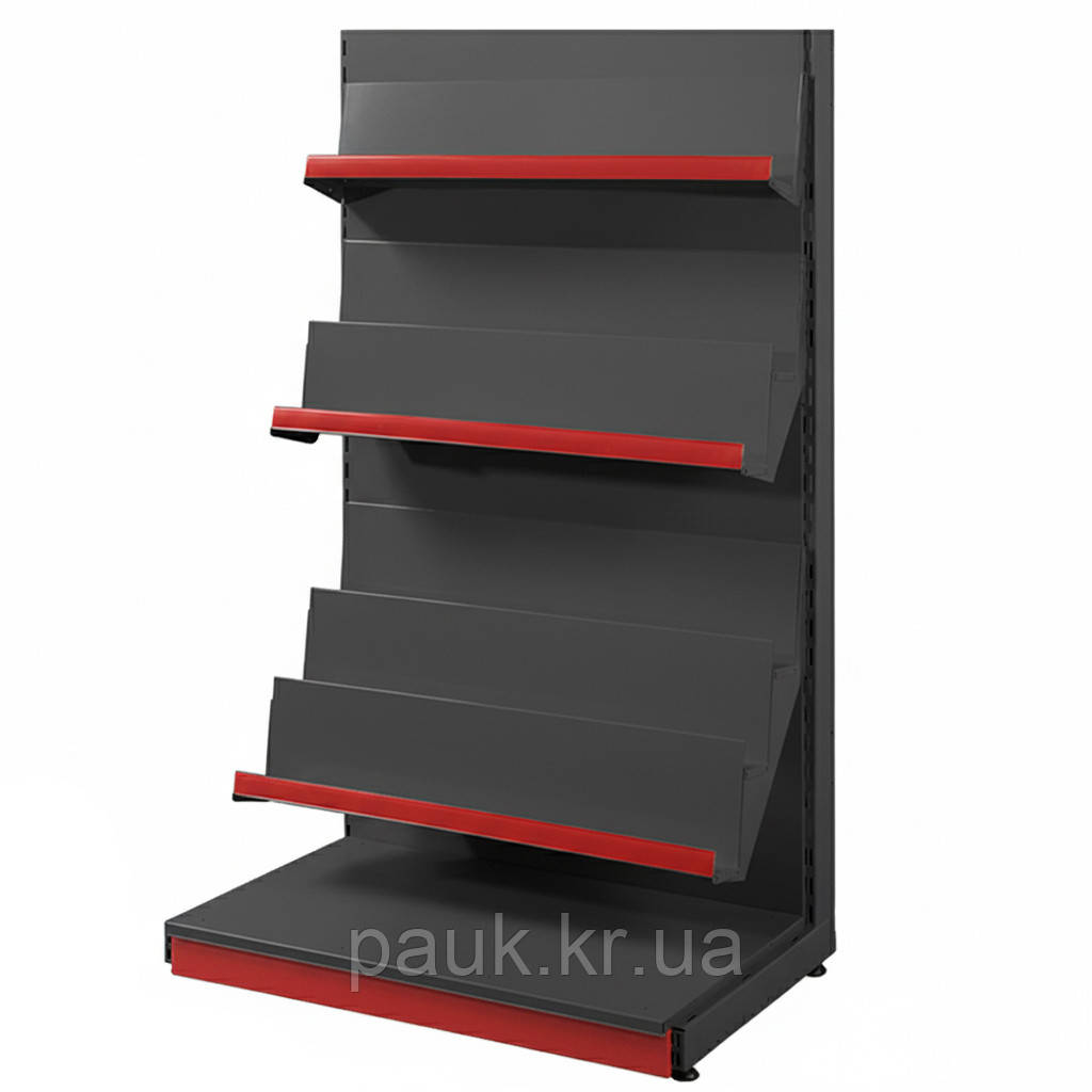 Стелаж книжковий 1600х950 мм, приставний стелаж для книг, стенд для книг, книжкова стійка, книжкова вітрина, стенд для журналів, фото 1