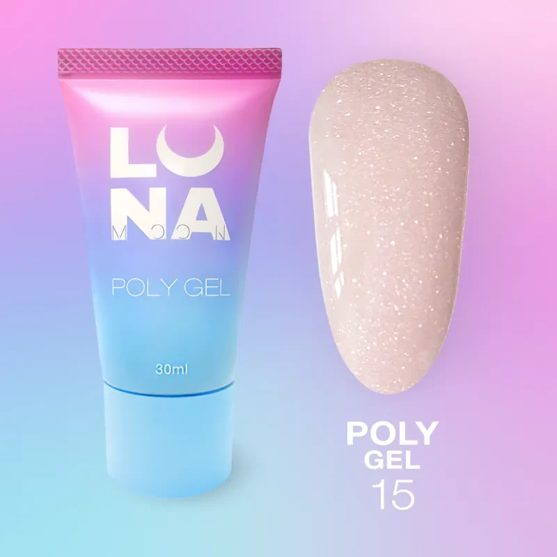 Полігель для нарощування Poly Gel №15 LUNAmoon, фото 1