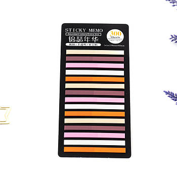 Стікери-закладки для нотаток 5 кольорів 300 шт STN012