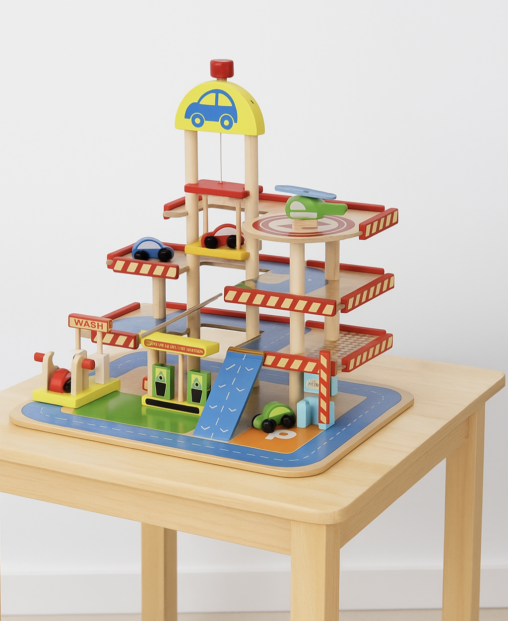 Дитяча дерев'яна паркінга — гараж 9351, фото 1