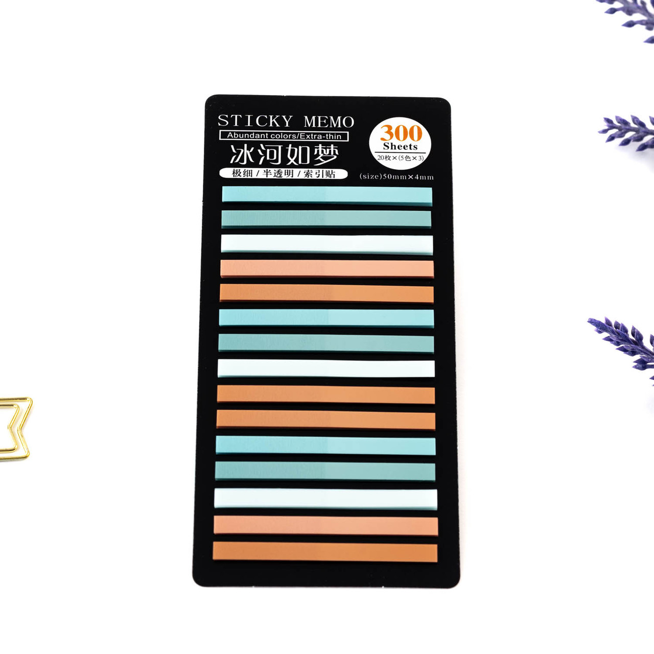 Стікери-закладки для нотаток 5 кольорів 300 шт STN013, фото 1