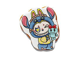 Пряник медово-імбирний з харчовим друком "Крафт Печиво" "Labubu - Лабубу Стіч" 45 г