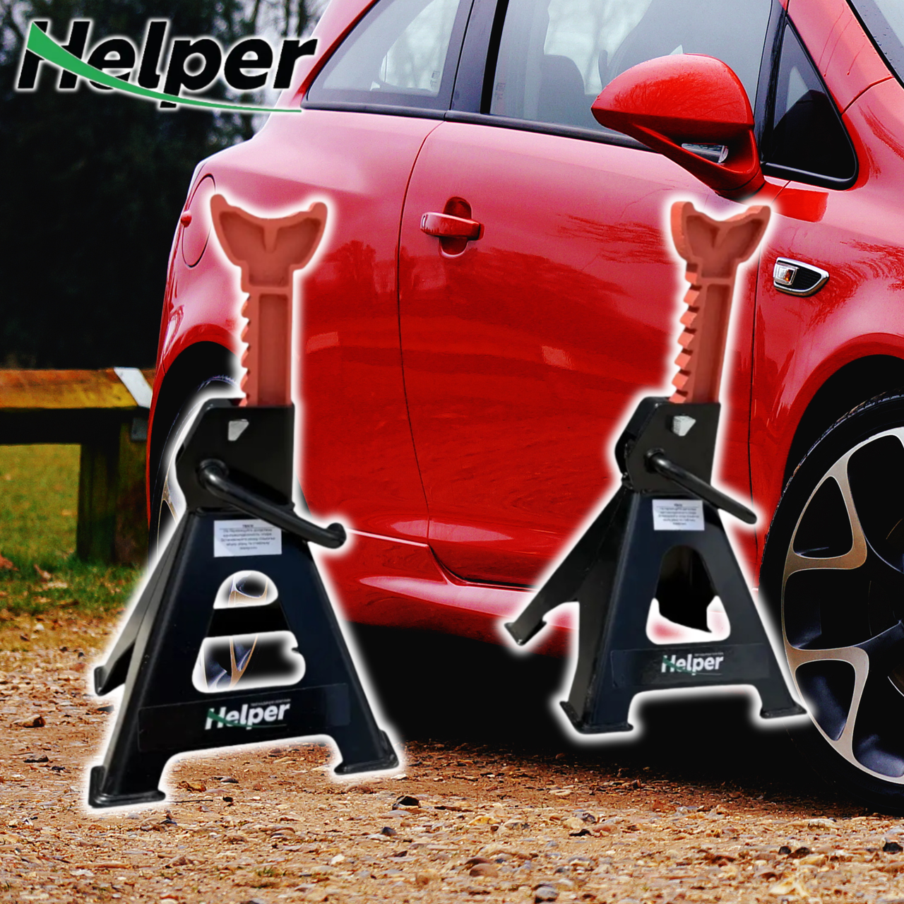 Комплект підставок під машину Helper JS03B 3000 кг 295 до 415 мм, фото 1