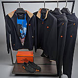 Чоловічий спортивний костюм HERMES CK10001 чорний, фото 6