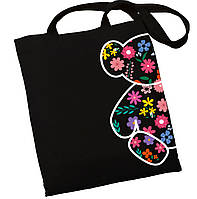 Екошопер BookOpt ВК4058 Ведмедик (Квіткові мрії) чорний  HS